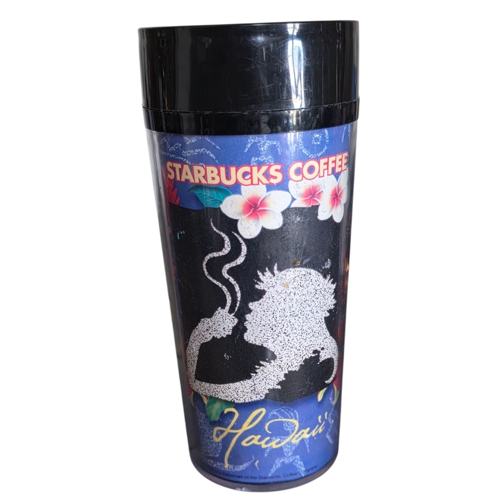 1998 Starbucks Coffee Hawaii Plastic Hot Beverage Cup Mug Tumbler 16 oz